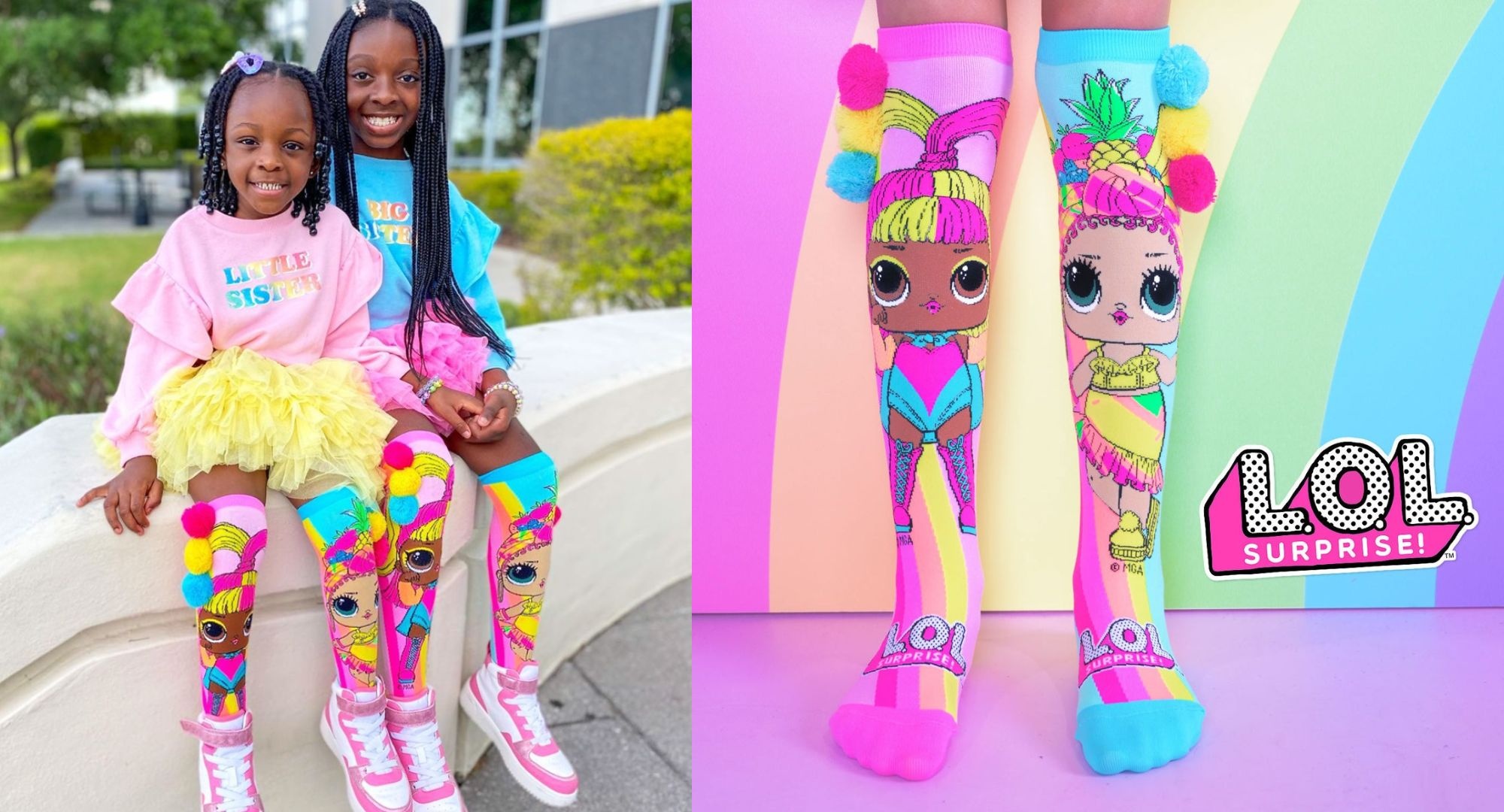 Sosete Madmia pentru fete LOL Chica&Glow 3-5 ani